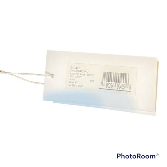 Calme By Johnny Was Half Zip Soft Fleece Pull Over Women's Small NWT $168 - Picture 7 of 7